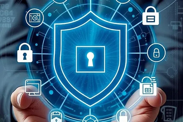 Tài liệu chính sách bảo mật với biểu tượng tuân thủ GDPR